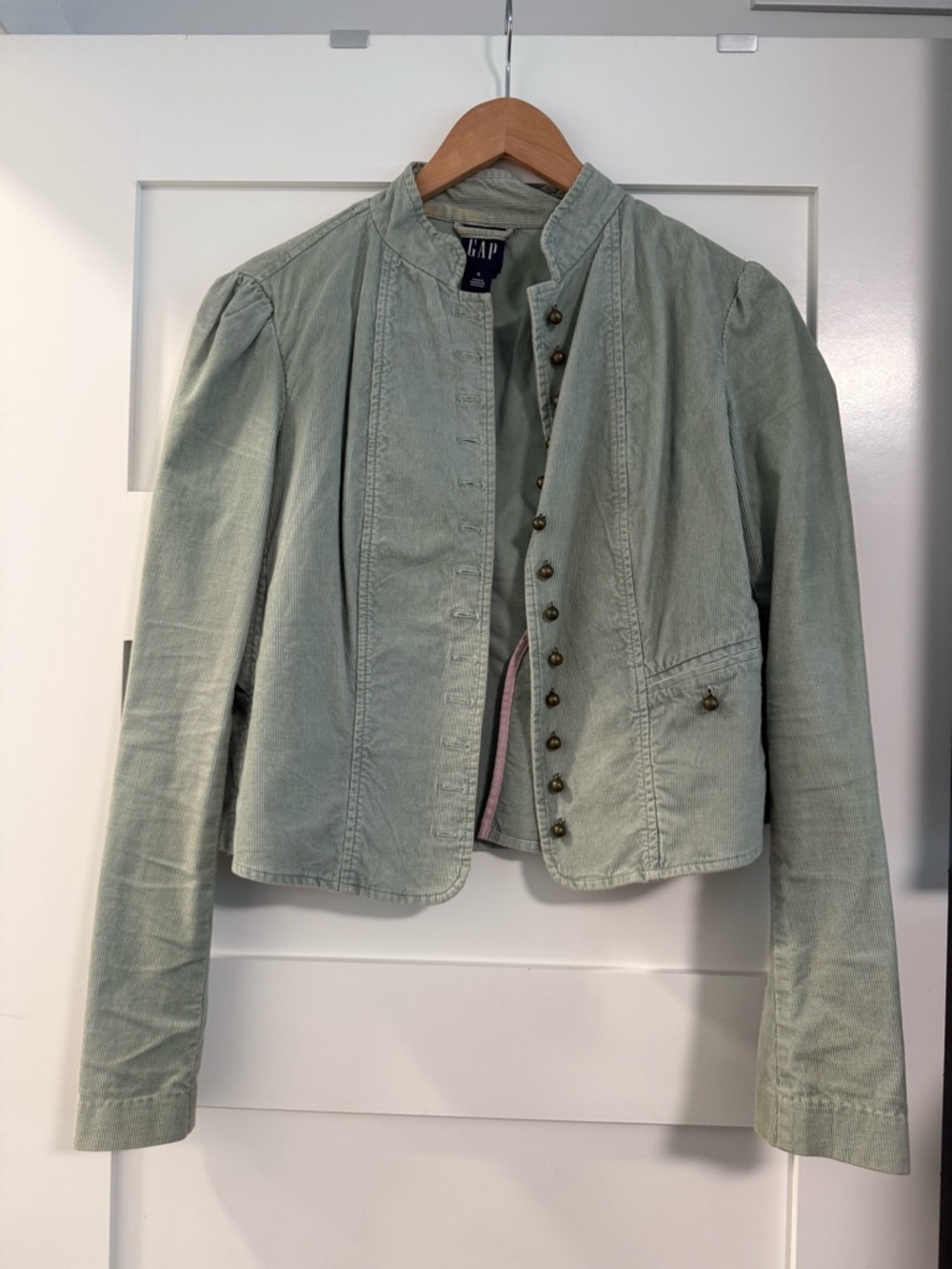 GAP Light Sage Green Military-Style Blazer